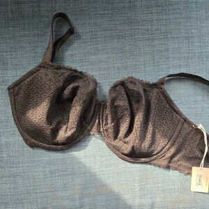 Bare Push-up Without Padding Black Lace Bra, 34H (UK 34FF)